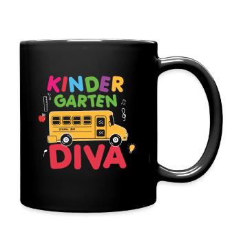 Kindergarten Diva - Full Color Mug - black - Right
