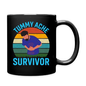 Tummy Ache Survivor Shirt - Full Color Mug - black - Right