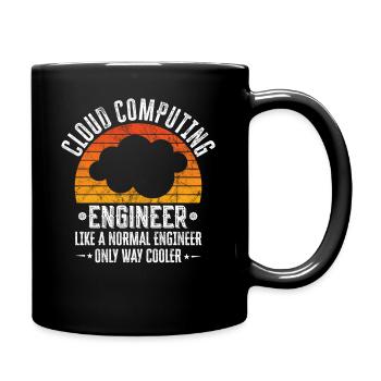 Cloud Computing Engineer Definition Retro Computer - Full Color Mug - black - Right