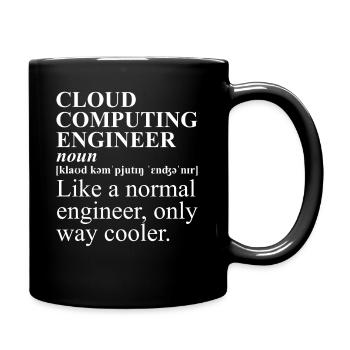 Cloud Computing Engineer Definition Retro Computer - Full Color Mug - black - Right
