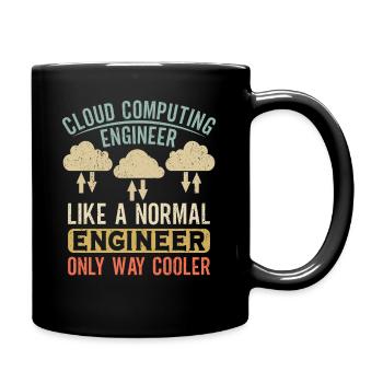 Cloud Computing Engineer Definition Retro Computer - Full Color Mug - black - Right