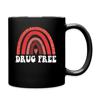 Rainbow Ribbon Week October Substance Red - Full Color Mug - black - Right