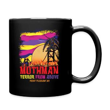 Virginia Mothman The Moth Man Cryptid Halloween - Full Color Mug - black - Right