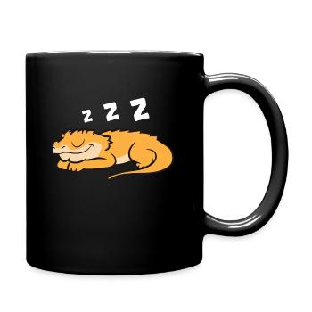 Crested Gecko Reptile Lizard Sleeping Crested - Full Color Mug - black - Right