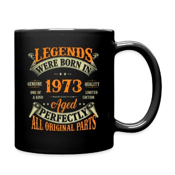 50th Birthday Vintage Legends Born In 1973 50 Year - Full Color Mug - black - Right