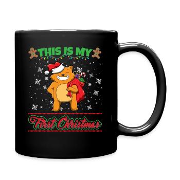This Is My First Christmas Toddler One Year X-Mas - Full Color Mug - black - Right