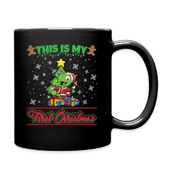 This Is My First Christmas Toddler One Year X-Mas - Full Color Mug - black - Right