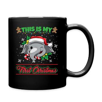 This Is My First Christmas Toddler One Year X-Mas - Full Color Mug - black - Right