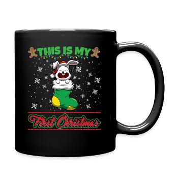This Is My First Christmas Toddler One Year X-Mas - Full Color Mug - black - Right
