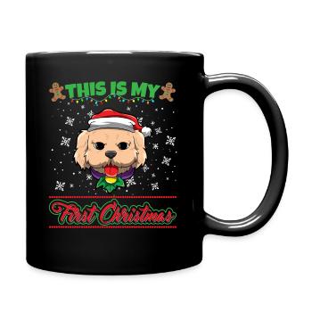 This Is My First Christmas Toddler One Year X-Mas - Full Color Mug - black - Right