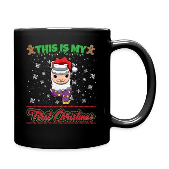 This Is My First Christmas Toddler One Year X-Mas - Full Color Mug - black - Right