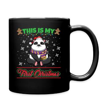 This Is My First Christmas Toddler One Year X-Mas - Full Color Mug - black - Right