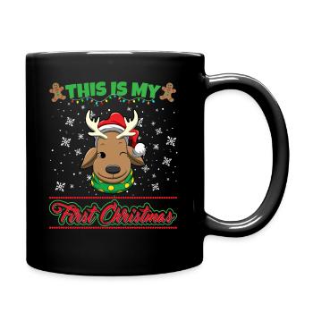 This Is My First Christmas Toddler One Year X-Mas - Full Color Mug - black - Right