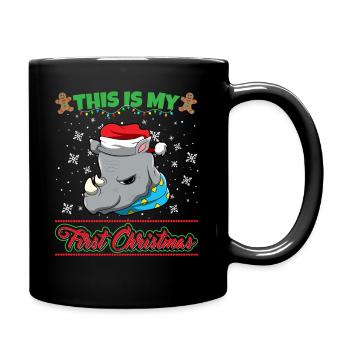 This Is My First Christmas Toddler One Year X-Mas - Full Color Mug - black - Right