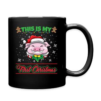 This Is My First Christmas Toddler One Year X-Mas - Full Color Mug - black - Right