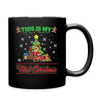This Is My First Christmas Toddler One Year X-Mas - Full Color Mug - black - Right