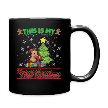 This Is My First Christmas Toddler One Year X-Mas - Full Color Mug - black - Right