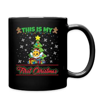 This Is My First Christmas Toddler One Year X-Mas - Full Color Mug - black - Right
