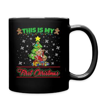 This Is My First Christmas Toddler One Year X-Mas - Full Color Mug - black - Right