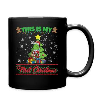 This Is My First Christmas Toddler One Year X-Mas - Full Color Mug - black - Right