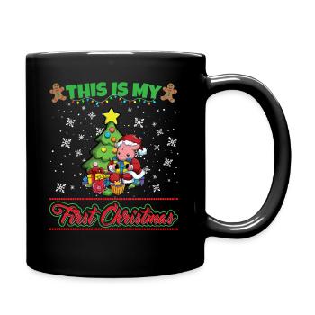 This Is My First Christmas Toddler One Year X-Mas - Full Color Mug - black - Right