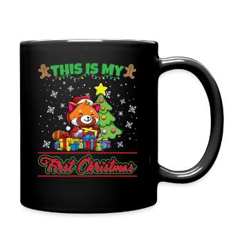 This Is My First Christmas Toddler One Year X-Mas - Full Color Mug - black - Right