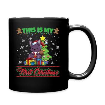This Is My First Christmas Toddler One Year X-Mas - Full Color Mug - black - Right