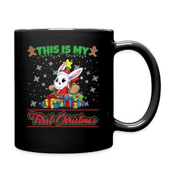 This Is My First Christmas Toddler One Year X-Mas - Full Color Mug - black - Right
