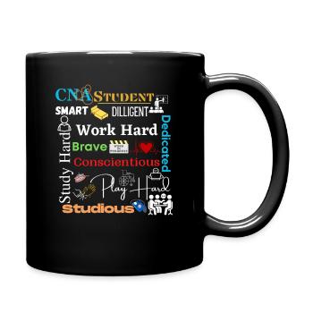 CNA Student Collage - Full Color Mug - black - Right