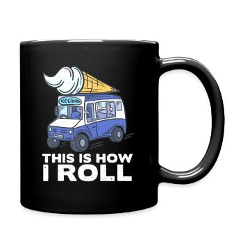 Ice Cream Tshirt, Funny Ice Cream Gifts, Ice Cream - Full Color Mug - black - Right