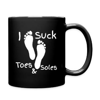 I Suck Toes and Soles - FOOT FETISHfeet fetishfeet - Full Color Mug - black - Right
