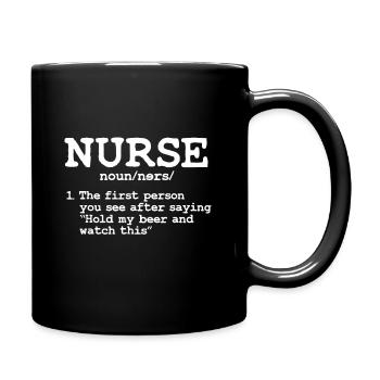 Nurse Definition Nursing - Full Color Mug - black - Right