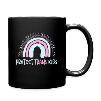 Protect Trans Kidstrans lives matterqueersexuality - Full Color Mug - black - Right