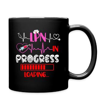 LPN In Progress Loading Funny Future Nurse Graduat - Full Color Mug - black - Right
