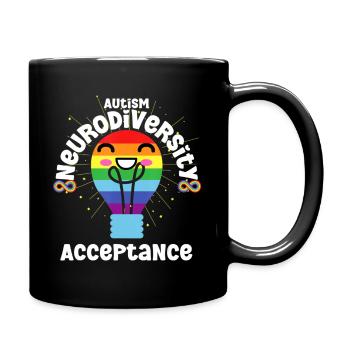 Neurodiversity Acceptance Kawaii Encourage Diversi - Full Color Mug - black - Right