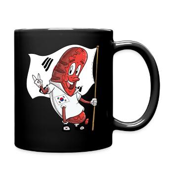 South Korean pork roast sausage - Full Color Mug - black - Right