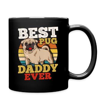 Pug Dad Father s Day - Full Color Mug - black - Right