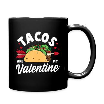 Tacos Valentine s Day Funny Foodie - Full Color Mug - black - Right