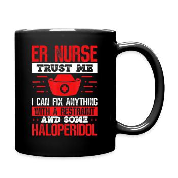 Emergency Room Nurse Haloperidol Nursing Emergeny - Full Color Mug - black - Right