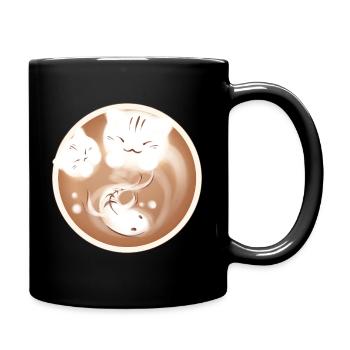 Cat Latte Art - Full Color Mug - black - Right