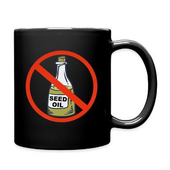 Anti Seed Oils T Shirt - Full Color Mug - black - Right
