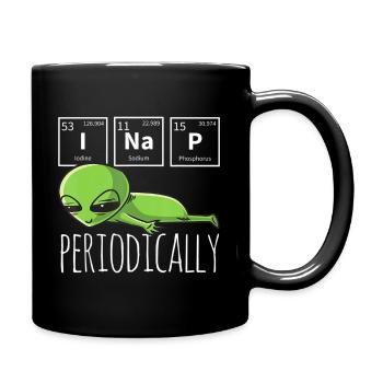 Funny Science I NAP Periodic Table Meme Meh UFO A - Full Color Mug - black - Right