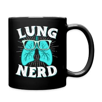 Respiratory Therapist Lung Nerd RRT CRT RT Pulmon - Full Color Mug - black - Right