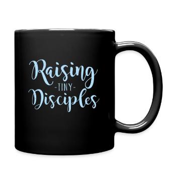 Raising Tiny Disciples Youth Pastors Wife Preacher - Full Color Mug - black - Right
