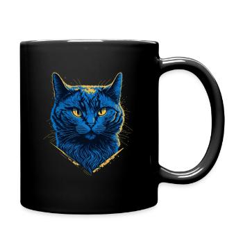 British Blue cat - Full Color Mug - black - Right