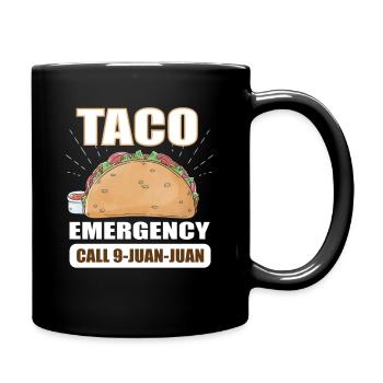 Taco Emergency Call 9 Juan Juan Cinco de Mayo - Full Color Mug - black - Right
