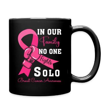 Breast Cancer Support Family Women Breast Cancer A - Full Color Mug - black - Right