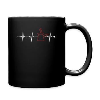 Barista Heartbeat Barista Queen Latte Art Coffee - Full Color Mug - black - Right