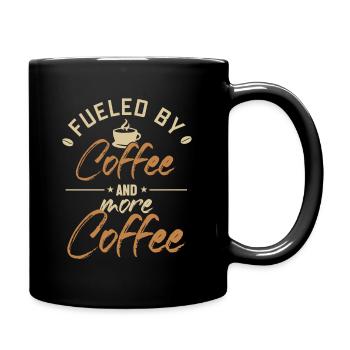 Fueled by Coffee and Coffee Latte Art Barista - Full Color Mug - black - Right