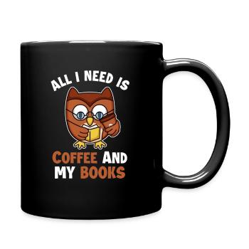 Coffee and my Books Latte Art Barista Queen Coffee - Full Color Mug - black - Right